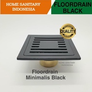 FLOORDRAIN KOTAK 024 SARINGAN GOT LANTAI KAMAR MANDI MINIMALIS HITAM -HEBEL SHOP
