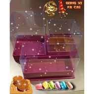 Sagara box - premium cake hardbox - 9-partition hardbox - high mica - size 9x9x5 - custom box
