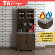 Furniture Direct FREY 80CM Tile Mosaic Top High Kitchen Cabinet Kitchen cabinet kabinet dapper cabinet dapper kabinet dapper gas Kabinet dapper ganging kitchen cabinet organizer