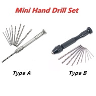 Art Work Hand Drill Mini Micro Aluminum Mini Drill Bit Set Hand Drill