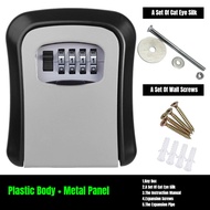 Spare Key Holder with Combination Lock – Wall-Mounted Steel Key Box Perfect for Airbnb Hostels & Ren