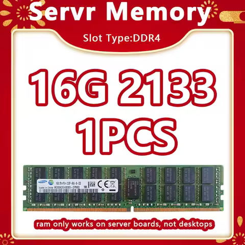 DDR4 Ram 16GB PC4 Memory Bar 2133MHZ ECC REG Server Memory 16GB D4 2133 RAM v3 For x99 16GB 2133MHZ