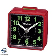 Casio TQ-140-4D Black Dial Easy Reader Red Table Top Travel Alarm Clock