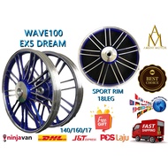 SPORT RIM 18LEG DESIGN WAVE100/EX5DREAM PNP [FREE BEARING]