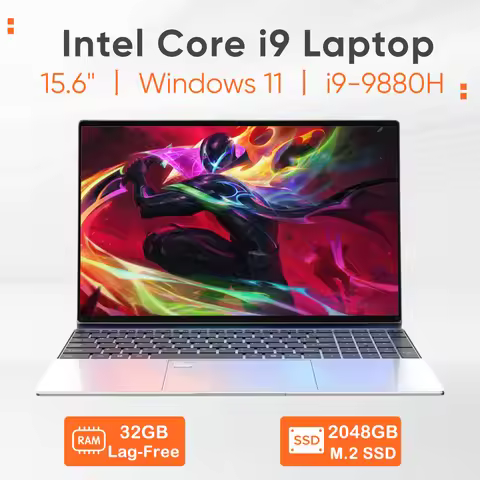 New 15.6" Laptop Intel Core i9-9880H 32GB 2TB Gaming PC Ultra Slim Office Study Computer PC Windows