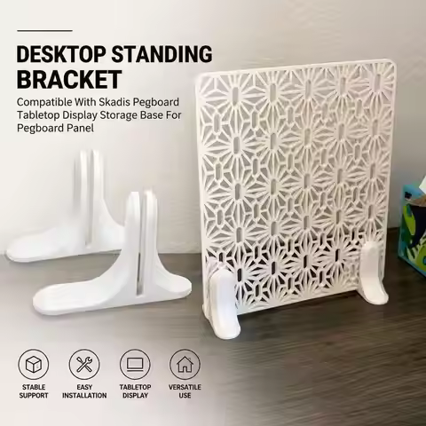 Desktop Standing Bracket Compatible With Skadis Pegboard Tabletop Display Storage Base For Pegboard 