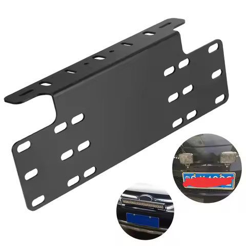 Automobile Driving Plates Brackets Accessory LED Work Light Bar Car Front Bumper License Plate Mount