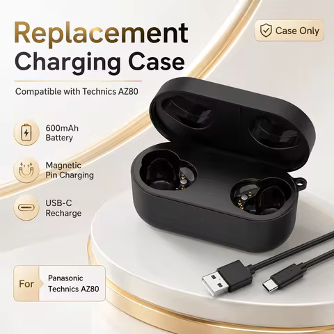 Charging Box for Technics AZ80 Replacement Accessory No Earbuds Replacement Earbud Case with Type-C 