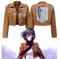 Anime Unisex Clothes Attack on Titan Shingeki No Kyojin Costume Jacket Full set of brown coat men's role playing cloak