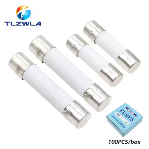 10PCS 5X20MM 6X30MM Fast Blow Ceramic Fuse 5*20mm 250V 0.1A 0.25A 0.5A 1A 1.5A 2A 2.5A 3A 3.15A 4A-3