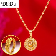 emas 916 original malaysia Gold Necklace Hollow Love Pendant Necklace Clavicle Chain for Women Penda