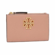 【TORY BURCH】簍空雙T LOGO卡夾零錢包-粉紅色