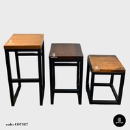 COT387. Chengal Emas Solid Wood Stool/ Chair/ Coffee Table/ Side Table