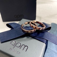 Fashion Direct Sale Thick Medium Ring Red Heart Earrings Rose Gold ZRJT b6e