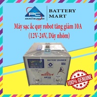 MÁY SẠC ẮC QUY ROBOT TĂNG GIẢM 10A (12V-24V DÂY NHÔM)