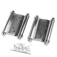 【MT】 2Pcs 3 Inch Stainless Steel Double Action Spring Hinge Saloon Cafe Door Swing
