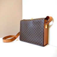 【特選貨品】Celine老花金扣小豆腐盒子皮革腋下單肩側背孭包手袋