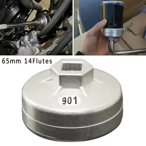1 Pack Oil Filter Wrench 1pc Remover Oil Filters 14 Flutes Parts 3/8 Inches 3/8 inches 65mm Accessor