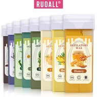 RUOALL Roll On Wax, Hair Removal Wax Cartridge, Depilatory Wax Roller Refill for legs and arms