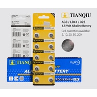 10pcs Alkaline Batteries Button Size AG3 LR41 392A 1.5V Remote Control Alarm Battery Watch Battery T