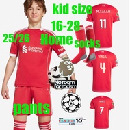 The Reds Mohamed Salah Darwin Nunez 25/26 LiVerPools Home Soccer Jersey kid suits （with pants and so