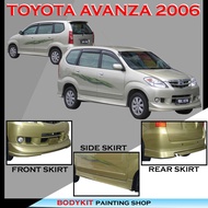 TOYOTA AVANZA 2006 OE STYLE FULLSET SKIRTING (FRONT SKIRT ,SIDE SKIRT, REAR SKIRT) -MATERIAL PU GETAH BODYKIT