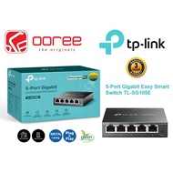 TP-LINK TL-SG105E 10/100/1000MBPS 5-PORT GIGABIT UNMANAGED PRO SWITCH WITH PLUG & PLAY DESIGN AND GR