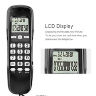 ruba888 Dpofirs Corded Telephone Landline Mini Portable Multi Functional with Caller ID Wired Deskto