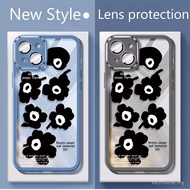 Black Flower Case For OPPO A11X A9 2020 A15 A35 A1K A16 A17 A7 A5S A8 A9 A9X F11 A5 A3S Casing Ultra