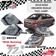 Perodua Bezza Tail Lamp Dragon Scale Dynamic Tail Lamp With Signal Running Bezza 2016 above Albino w