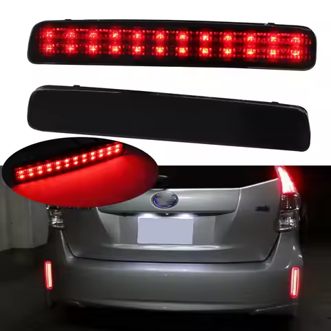2xRED Smoke lens LED Rear bumper reflector light tail lamp stop light brake light for Toyota Spade E