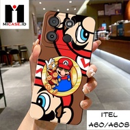 Case Pro Camera ITEL A60/A60S - Casing ITEL A60/A60S Fashion Case Latest 2023 MI.CASE [SUPER MARIO] 