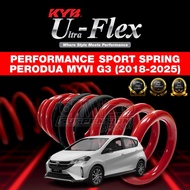 KYB U-FLEX PERODUA MYVI G3 (2018 - 2025) KYB ULTRA FLEX SPORT SPRING (LOWERED SPRING) 4 PCS IN 1 BOX