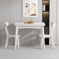 L7 Household Retractable Cream Foldable Dining Table Chair Combination Small Apartment Table Style S
