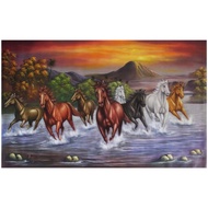 Printed Poster, FENGSHUI HORSE, JUMBO Size, 100x70cm & 150x100cm & 200x100cm/Wall Decoration/Print P