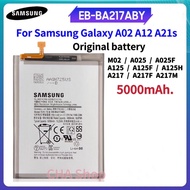 แบตเตอรี่ แท้ SAMSUNG A02 / A12 / A21s / M02 Battery EB-BA217ABY 5000mAh. เเบต Samsung Galaxy A12 A1