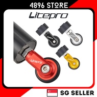 Litepro Folding Bike Seatpost Easy Wheel K3 Push Wheels  Easywheel For 33.9MM Se