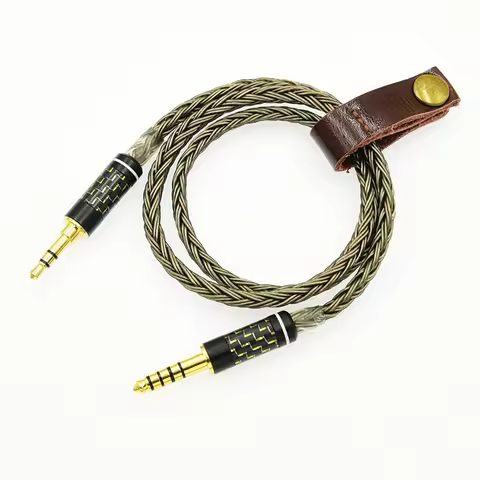 OCC HIFI Copper 4.4mm Balance to 3.5 mm aux jack input Balanced Audio Adapter Cable Male to Male for