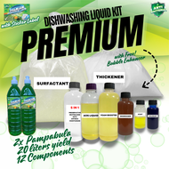 PREMIUM DIY DISHWASHING LIQUID KIT 20 LITERS YIELD WITH INSTRUCTION STICKER LABEL
