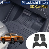 3D car mat Mitsubishi Triton (2024-2027) boot mat car foot mat carpet car floor mat trunk mat TPE ma