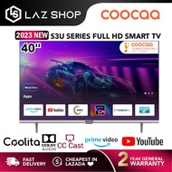 Coocaa 40 Inch Full HD Smart TV 40S3U | Frameless TV | Youtube & Prime Video | Game Mode | HDMI USB 