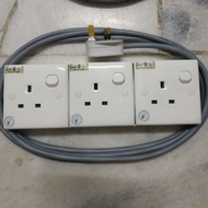 3 gang extension plug