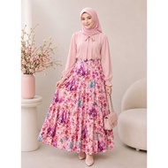 Bangkok Maxi Premium Floral Skirt Long Skirt High Waist Flowing Casual Korean Style Long Skirt with 