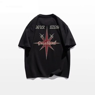 23 T-Shirt Straight Men's new Material Summer Base new Style Loose Round Neck Printed T2025 Linen Sh