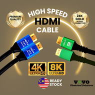 High Speed 8K 4K HDMI Cable 1080P 2160P 4320P  1.8M / 2M / 3M / 5M