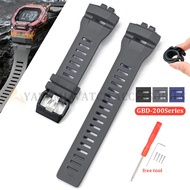 For Casio GBD-200-1/2/9 GBD-200 Series Rubber Watch Strap G-SQUAD Soft Resin Silicone Watch Band Wat