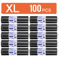 สุดคุ้ม 100 ใบ ถุงขยะ 18×20 30×40 24×28 36×45 ถุงขยะแบบม้วน หนา เหนียว กันน้ำ สำหรับถังขยะ ถุงขยะดำ 