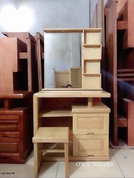 Bàn trang điểm gỗ sồi 1 mặt 80 x40 x 1m50 D02