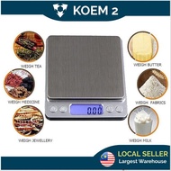 500g/3000g X 0.1g Digital Gram Scale Pocket Electronic Jewelry Weight Scale