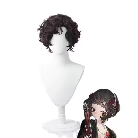 Game Reverse:1999 Anime Schneider Cosplay Wig Women Men Role Play Wig Brown Black Natural Short Curl